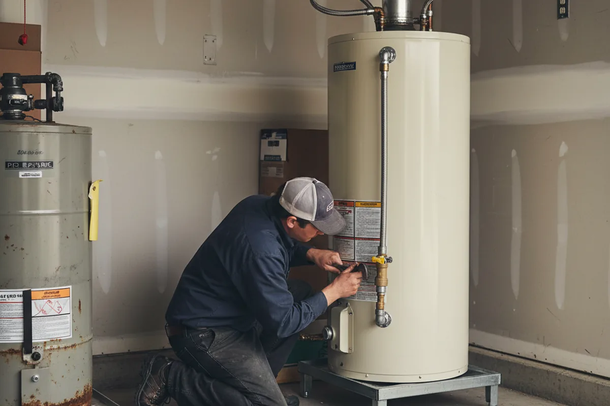 Water heater and shutoff valve replacement in Monkton